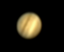 Jupiter I (detalle).bmp -       J�PITER (Detalle)      * Fecha:   27-07-2007     * Lugar:   Pozuelo de Alarc�n (Madrid)     * Telescopio:   Celestron C6-N 150/750     * Montura:   CG4     * C�mara:   Webcam Toucam pro-2 sin modificar     * M�todo:   Foco primario + lente barlow(2x)     * Procesado:   Video de 200 s. (1000   frames) tomado con QCFocus y procesado con RegiStax y Photoshop     * Visibilidad:   Regular   